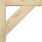 Ekena Millwork Traditional Block Rough Sawn Bracket w/ Offset Brace, Douglas Fir, 4"W x 16"D x 16"H BKT0402X16X16TRA05RDF - alternate 2